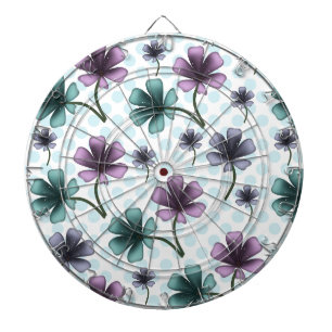 Custom and personalised floral pattern  dartboard