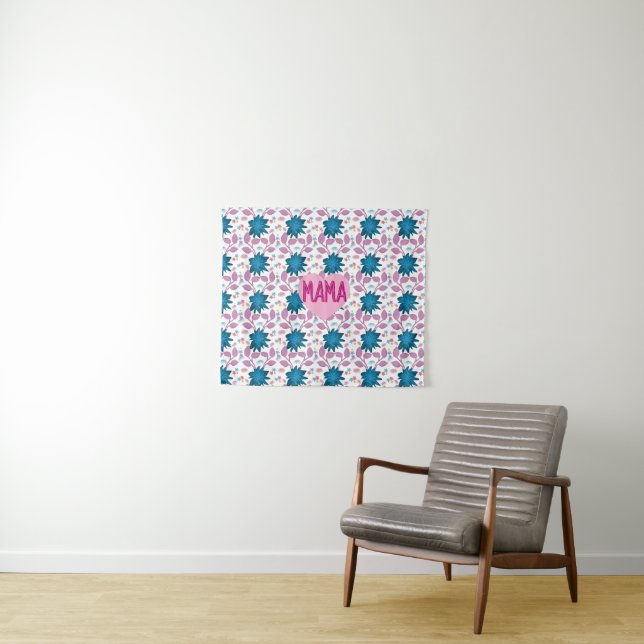 Custom and personalised floral pattern gift for Mo Tapestry (In Situ (Horizontal))