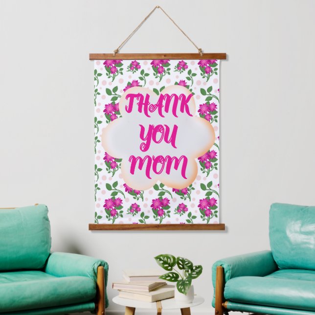 Custom and personalised floral pattern  hanging tapestry (Living Room)