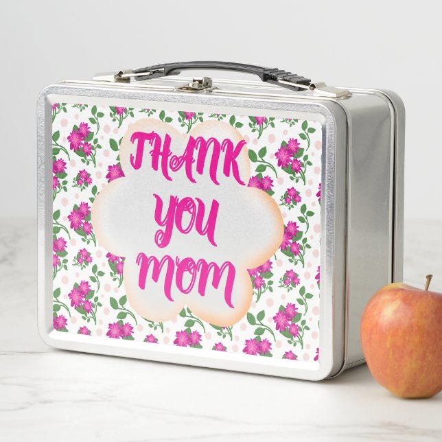 Custom and personalised floral pattern  metal lunch box (In Situ)