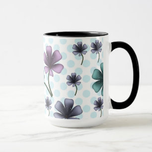 Custom and personalised floral pattern  mug