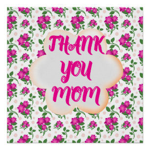 Custom and personalised floral pattern poster