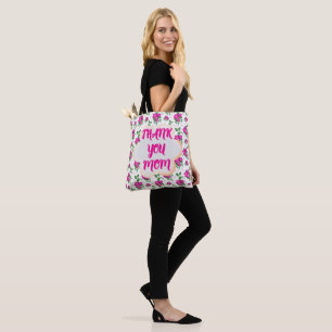 Custom and personalised floral pattern tote bag