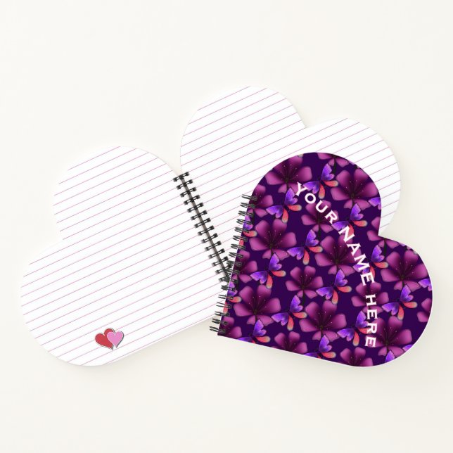 Custom and personalised floral Spiral Notebook (Inside)