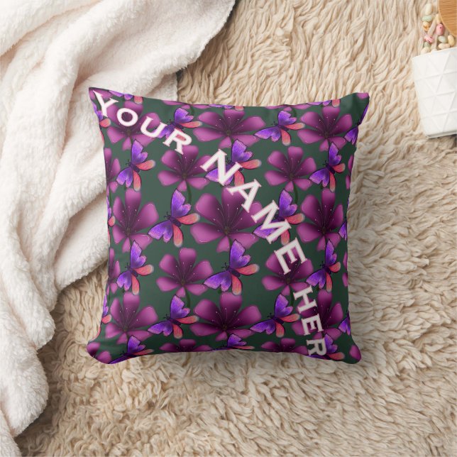 Custom and personalised floral Spiral Notebook Cushion (Blanket)