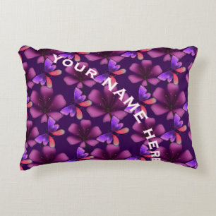 Custom and personalised floral Spiral Notebook Decorative Cushion