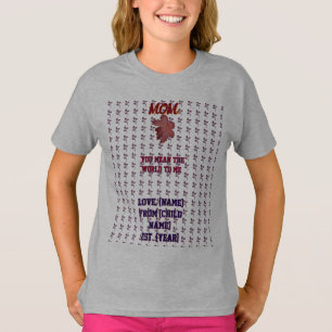 Custom and personalised floral  T-Shirt