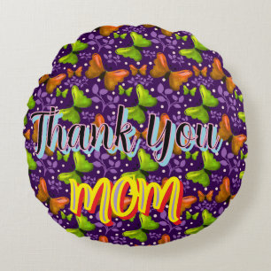 Custom and personalised gift butterfly Pattern   Round Cushion