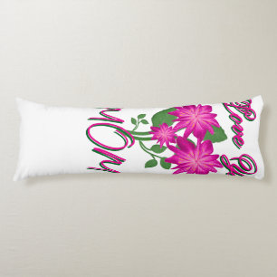 Custom and Personalised Mother's Day Floral gift Body Cushion