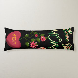 Custom and Personalised Mother's Day Floral gift Body Cushion