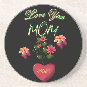 Custom and Personalised Mother's Day Floral gift  Coaster
