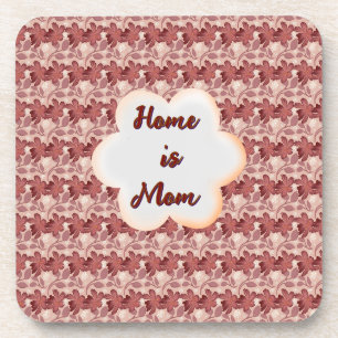 Custom and personalised mother's day floral gift coaster