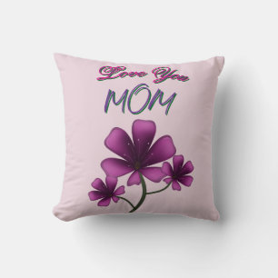 Custom and personalised mother's day floral gift cushion