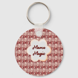 Custom and personalised mother's day floral gift key ring