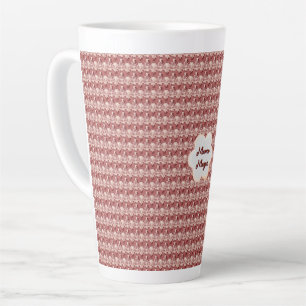 Custom and personalised mother's day floral gift latte mug