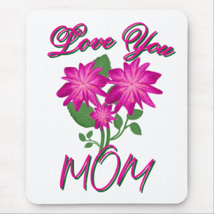 Custom and Personalised Mother's Day Floral gift Mouse Mat