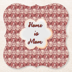 Custom and personalised mother's day floral gift paper coaster