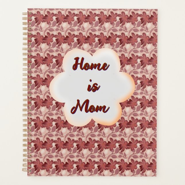 Custom and personalised mother's day floral gift  planner (Front)