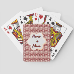 Custom and personalised mother's day floral gift  playing cards