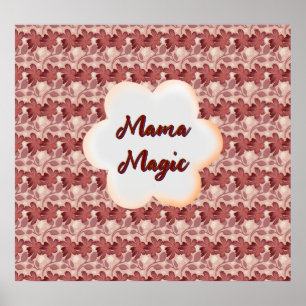 Custom and personalised mother's day floral gift poster