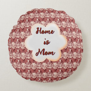 Custom and personalised mother's day floral gift round cushion