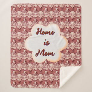 Custom and personalised mother's day floral gift sherpa blanket