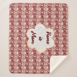 Custom and personalised mother's day floral gift sherpa blanket