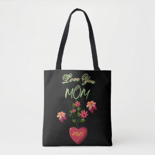 Custom and Personalised Mother's Day Floral gift  Tote Bag