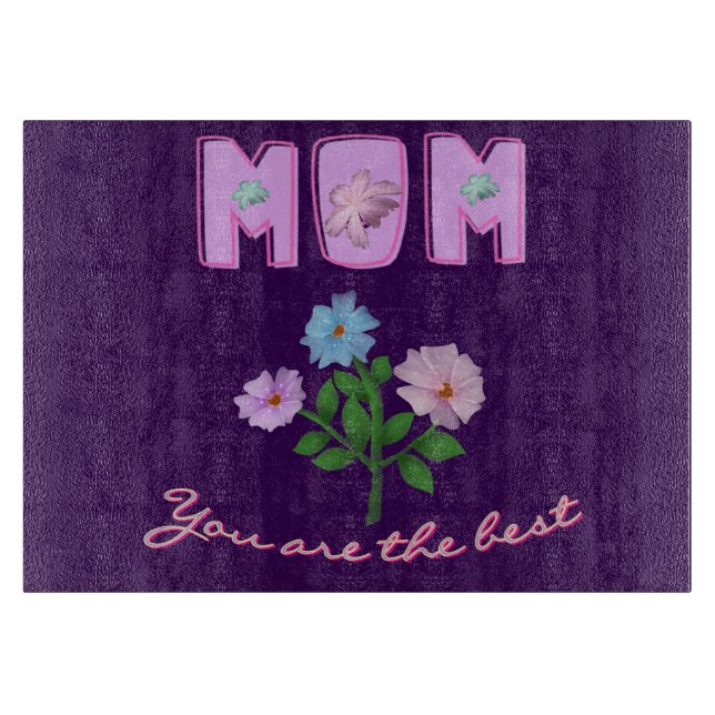 Custom and personalised mother's day gift  cutting board (Front)