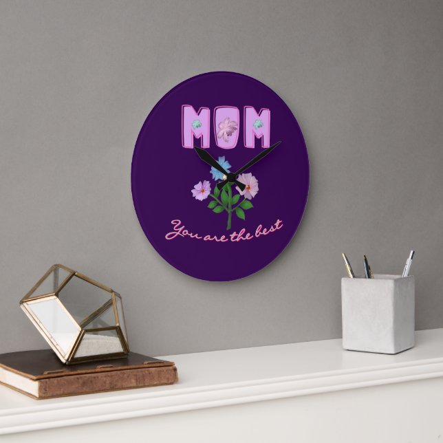 Custom and personalised mother's day gift  large clock (Office)