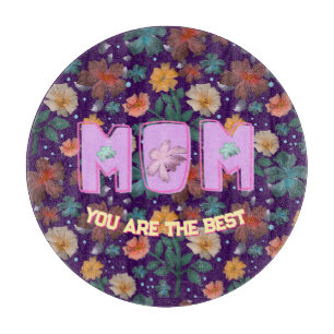 Custom and personalised mother's day gift lumbar cutting board
