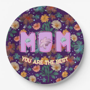 Custom and personalised mother's day gift lumbar paper plate
