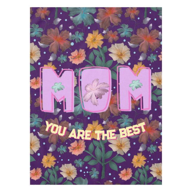 Custom and personalised mother's day gift  lumbar tablecloth (Front)