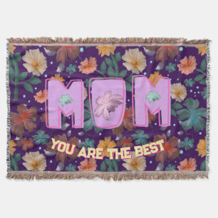 Custom and personalised mother's day gift lumbar throw blanket