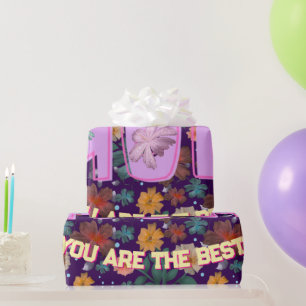 Custom and personalised mother's day gift lumbar wrapping paper