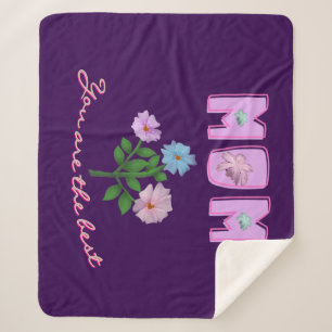 Custom and personalised mother's day gift sherpa blanket