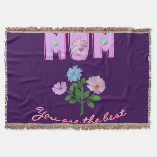 Custom and personalised mother's day gift throw blanket