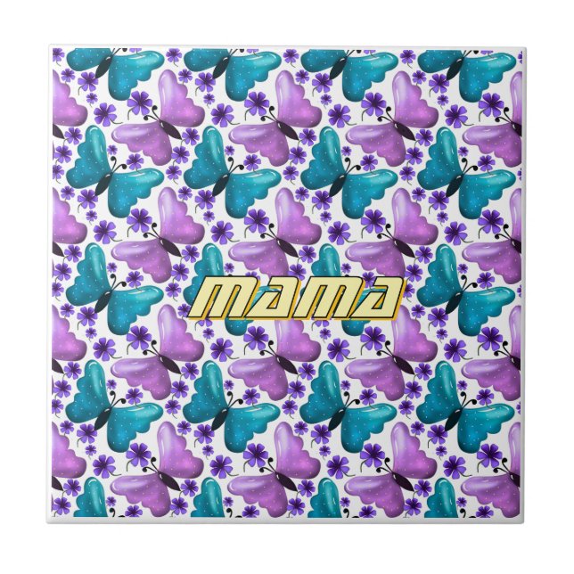 Custom and personalised mother's day gift  tile (Front)
