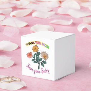 Custom and personalised Thank You Mum Watercolor  Favour Box