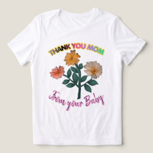 Custom and personalised Thank You Mum Watercolor Tri-Blend Shirt
