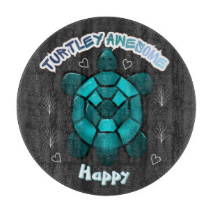 Custom and personalised turtle lover gift cutting board