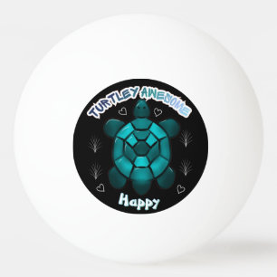 Custom and personalised turtle lover gift  ping pong ball