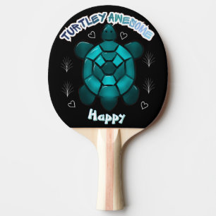 Custom and personalised turtle lover gift  ping pong paddle