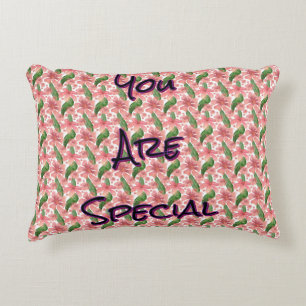Custom and personalised watercolor floral decorative cushion