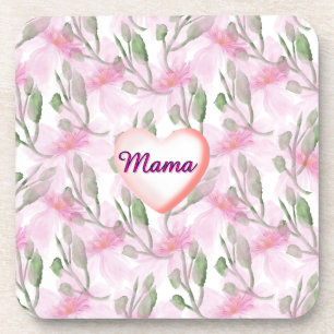 Custom and Personalised  watercolor floral gift  Coaster