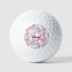 Custom and Personalised watercolor floral gift Golf Balls