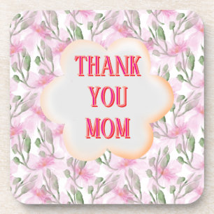 Custom and Personalised watercolor floral pattern Coaster