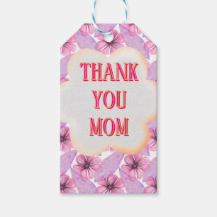 Custom and Personalised watercolor floral pattern Gift Tags