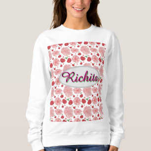 Custom and personalised watercolor floral pattern sweatshirt