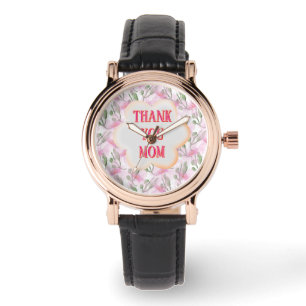 Custom and Personalised watercolor floral pattern Watch